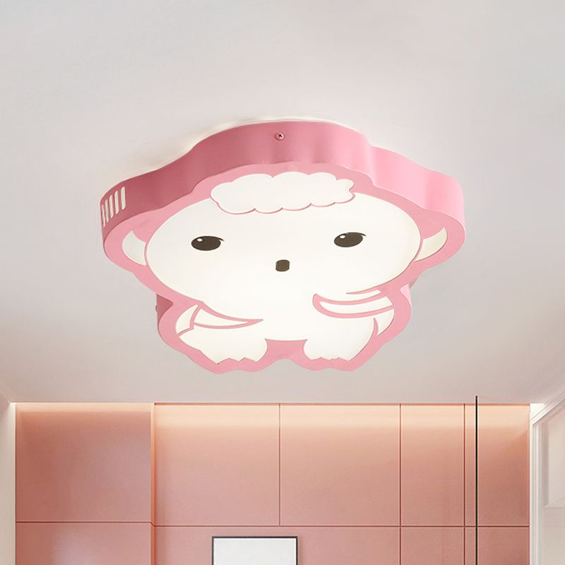 Plafonnier encastré mouton Rose Cartoon acrylique LED encastré éclairage chaud / blanc