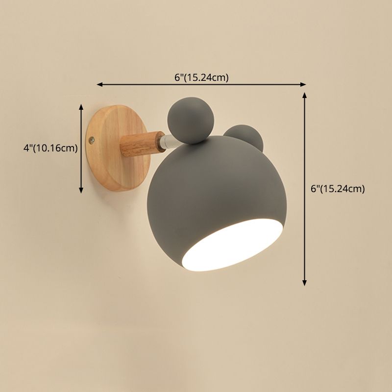 Globe Wall Mounted Lamp Modern Simplicity Macaron Metallic Wall Mount Lamp for Living Room