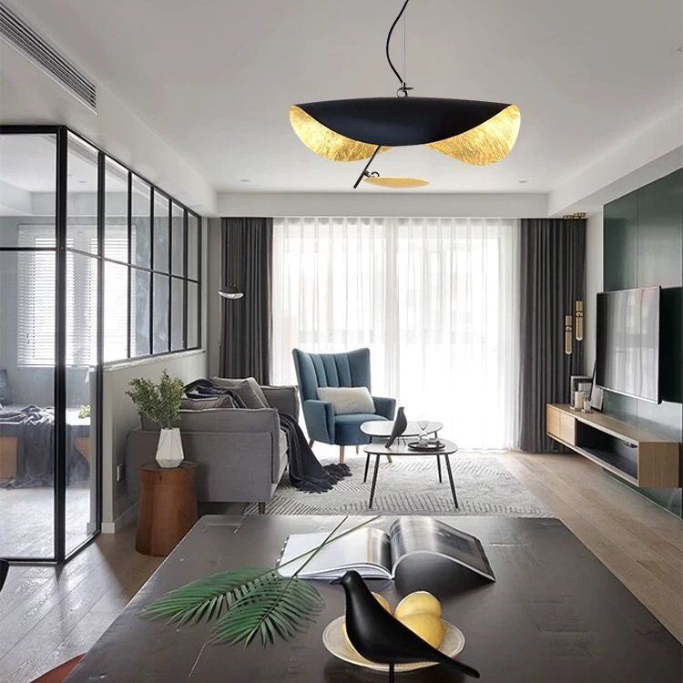 Metal Hat-Shape Chandelier Pendant Light Modern LED Chandelier Lamp for Dinning Room