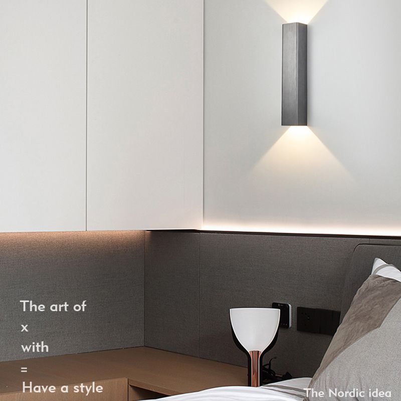 Quadratische Schatten Metallwand Licht moderne 2 Lights Wandmontage Beleuchtung