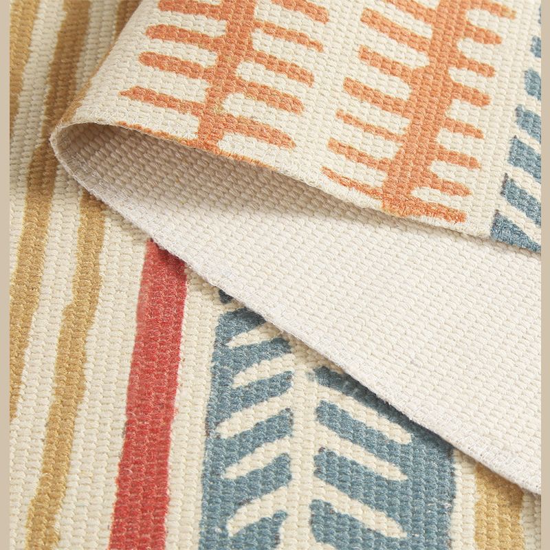 Yellow Plants Indoor Carpet Polyester Casual Area Rug Washable Rug for Home Decor