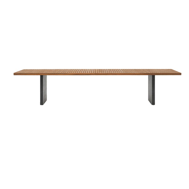 Boho Style Dining Set Wood Rectangular 1/9 Pieces Dining Set