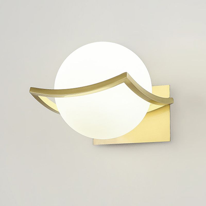 Contemporary Wall Sconce Globe Glass Sconce Lighting for Bedroom