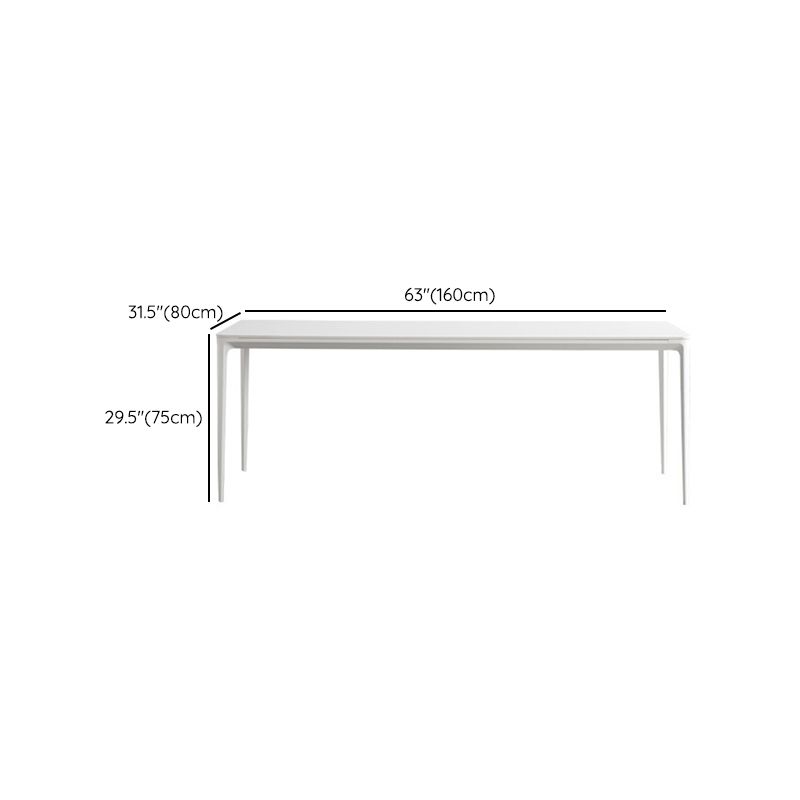 Modern Style 1/2/4/5/6/7 Pieces Dining Chairs Set Rectangle Stone Furniture in White