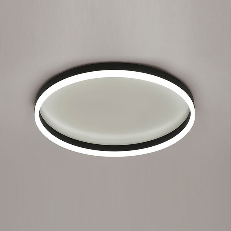Luminaires de plafond encastrés de simplicité noire de lumière montée par plafond de LED pour le salon