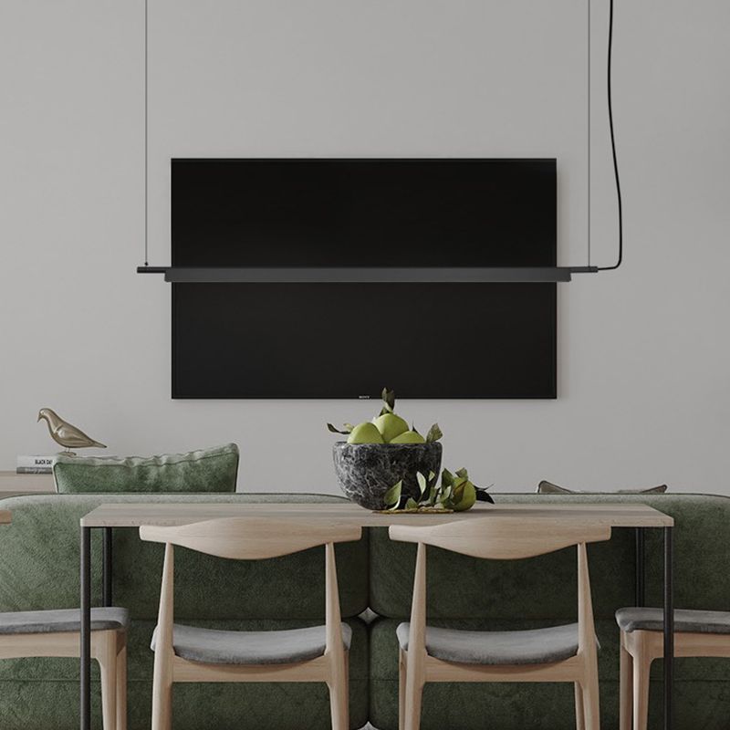 Modern Style Linear Shape Island Light Metal 1 Light Island Lighting