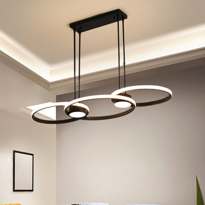 Circles Island Lighting Modern Pendant Chandelier Metal Island Light Fixture