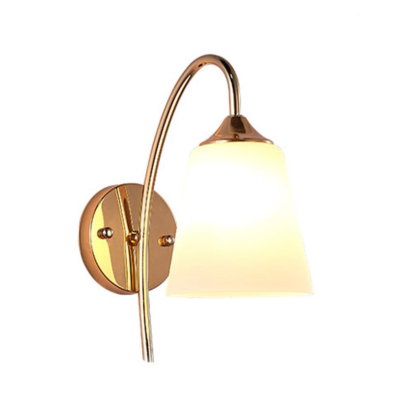 Glasgeometrische Wandbeleuchtung mit modernen Stil 1 Lichtwandmontiertes Leuchten in Gold