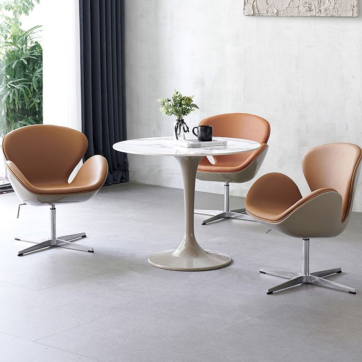 Modern 1/2/3/4/5 Pieces Dining Set Round Sintered Stone Dining Table Set