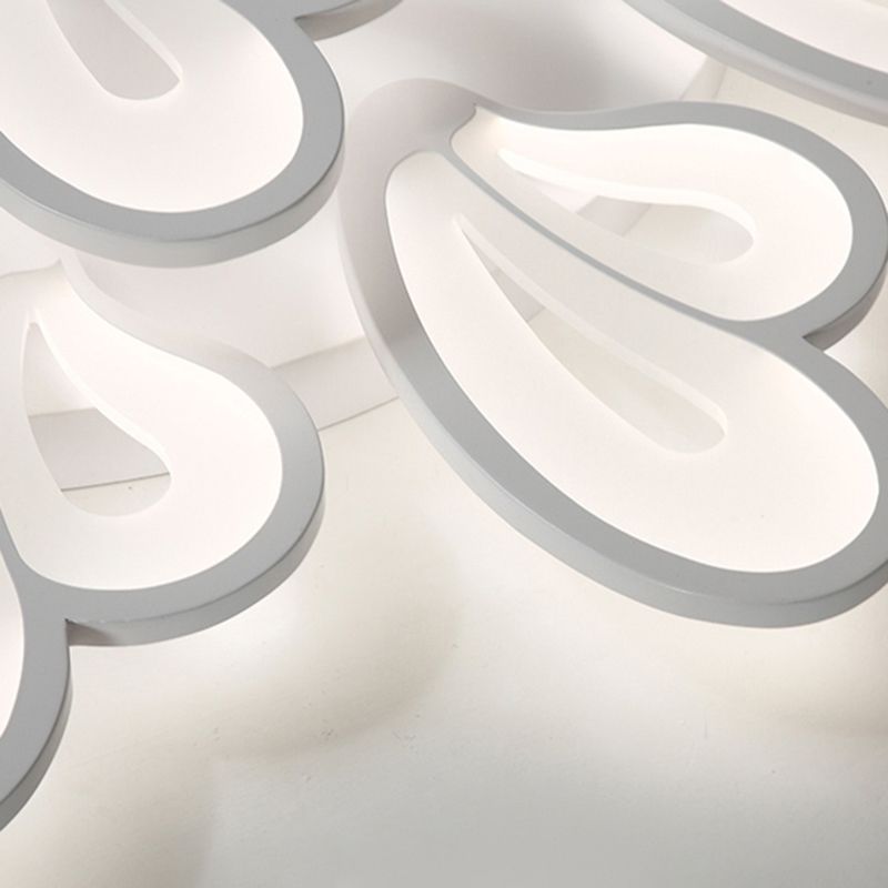 Weiße Deckenbeleuchtung moderne LED -Metall Deckenlampe für Wohnzimmer Schlafzimmer