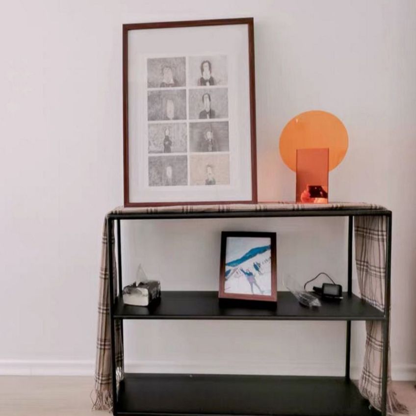 Minimalist Open Etagere Bookcase with Metal Rectangular Shelves Bookcase