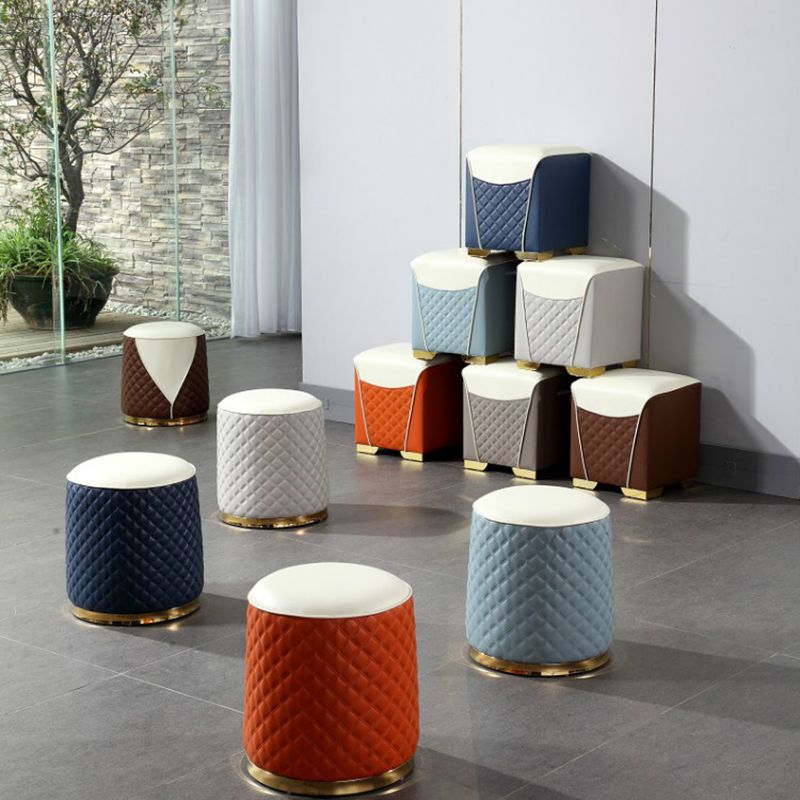 Orange Leather Standard Water Resistant Square Indoor Standard