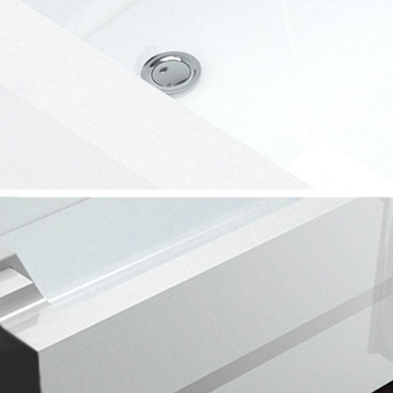 Soaking Rectangular Bathtub Modern Bathroom with Faucet Bath Tub