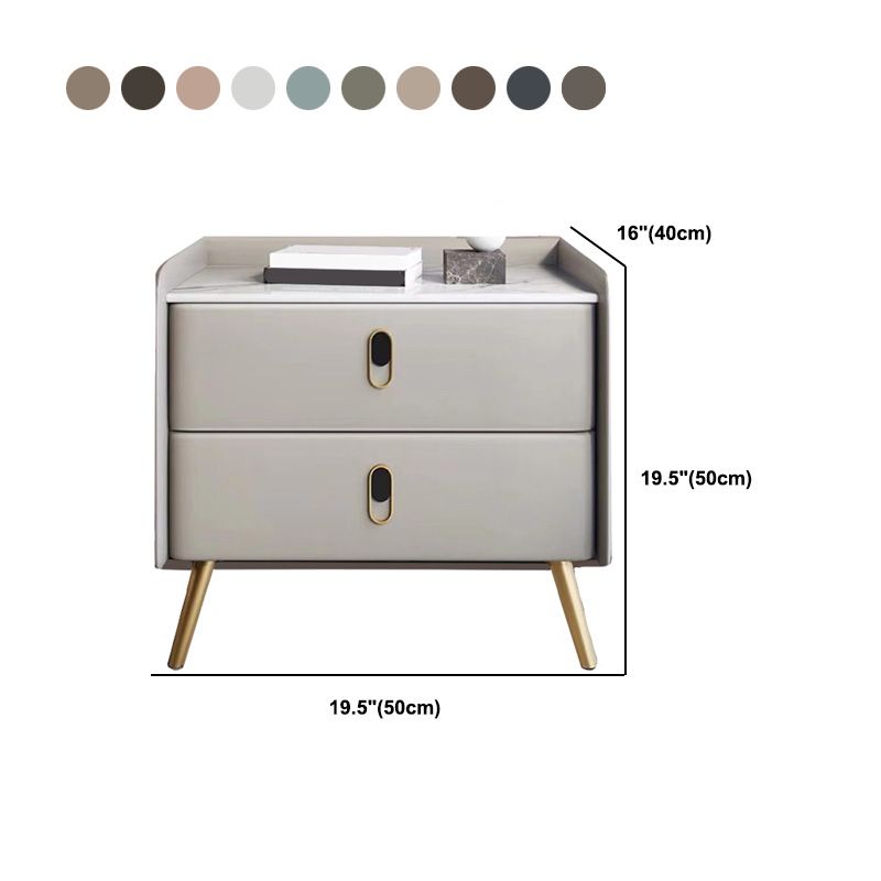Modern Style Gold Metal Material Ark Foot Multicolor Choice Nightstand