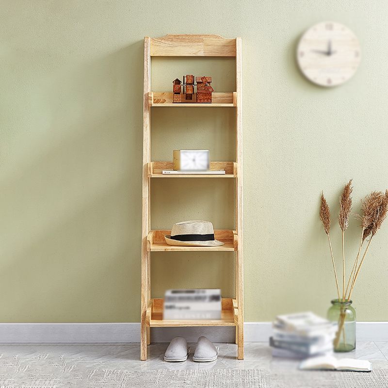 Contemporary Vertical Bookcase Wooden Open Back Bookshelf for Home