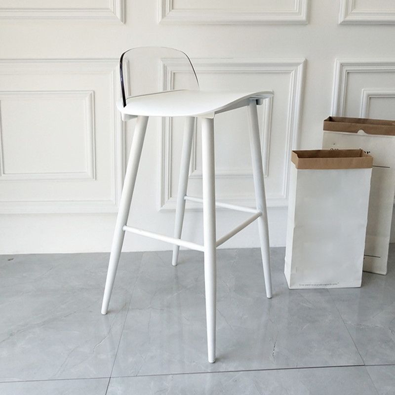 Contemporary Bar-stool Plastic Counter Bar Stool with Plastic Legs