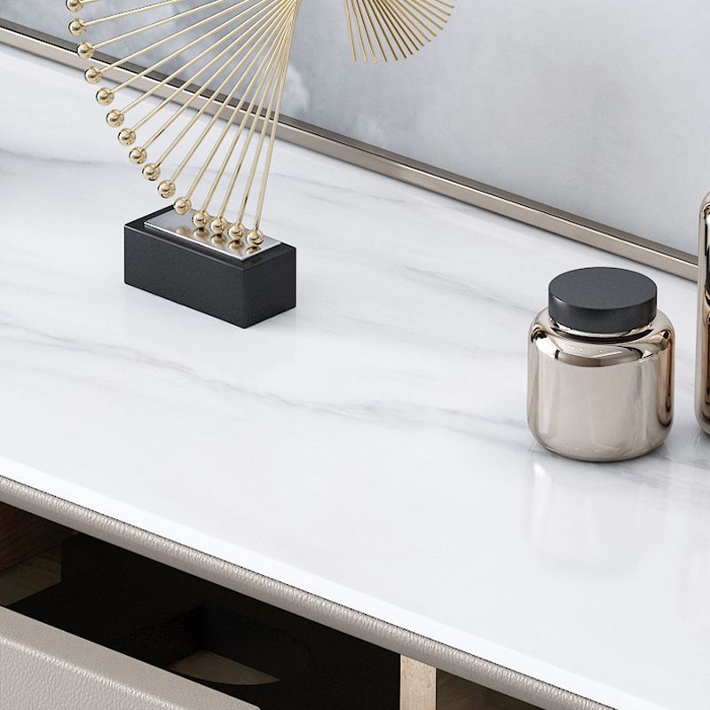 Glam Chest Bedroom Solid Wood Vertical Storage Chest with Drawers