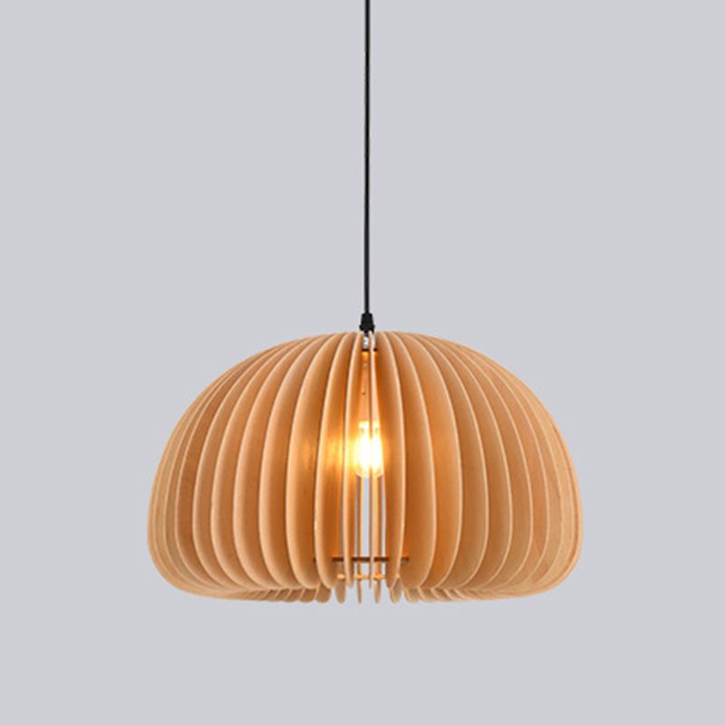 Massive Holzhängerlampe modern einfach einfach nach unten hängen hungehörig für Wohnzimmer Schlafzimmer