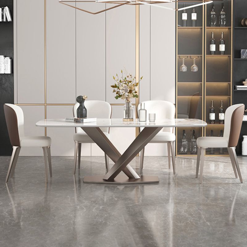 Designer Style 1/4/5/7 Pieces Rectangle Dining Set Sintered Stone Dining Room Table Set