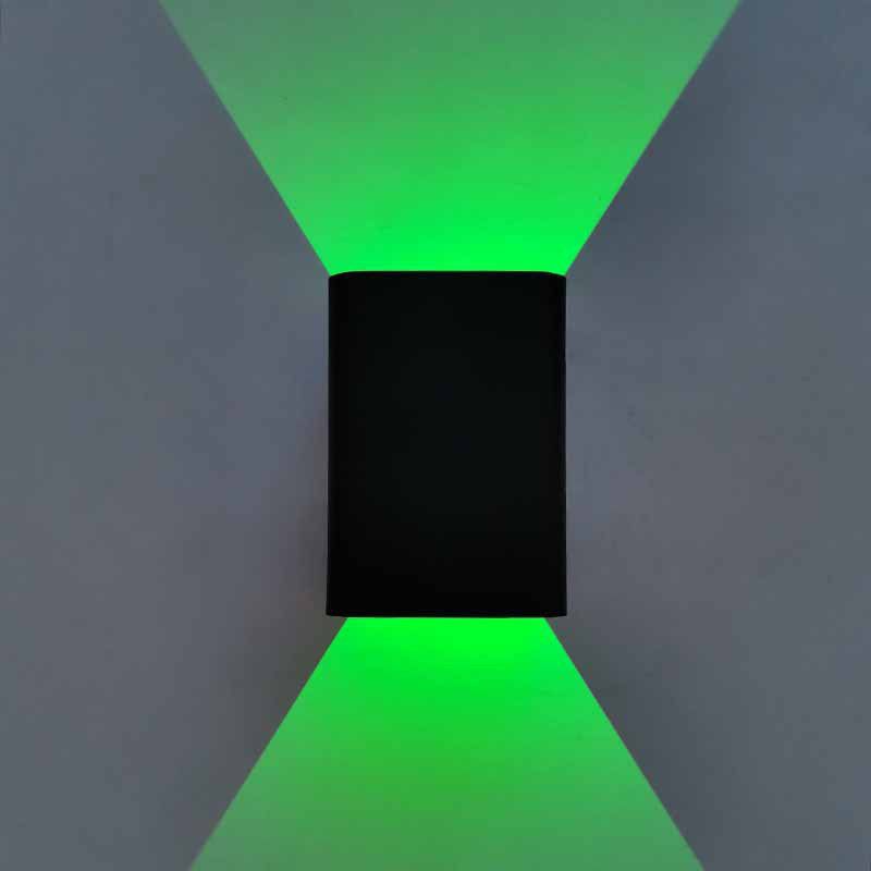 Simplicity Rectangular Aluminum LED Wall Lamp Remote Control RGB Light Indoor Ambiance Decorative Sconce Light