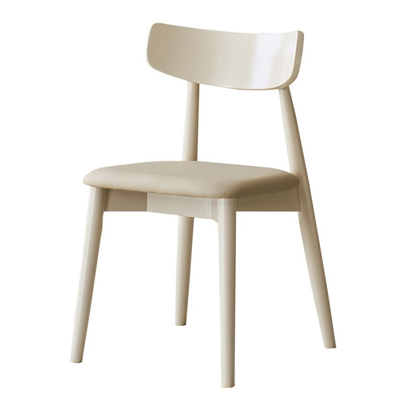 Contemporary Kitchen Dining Side Chair Oak Open Back Dining Chair