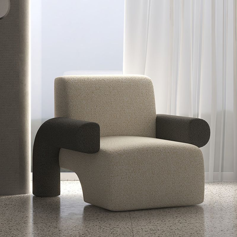 Nordic Style Living Room Velvet Round Arms Tight Back Arm Chair