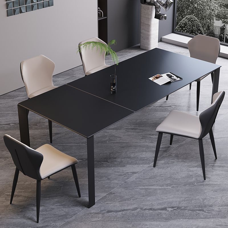 Industrial Kitchen Dinner Table Rectangle 4 Legs Dining Table
