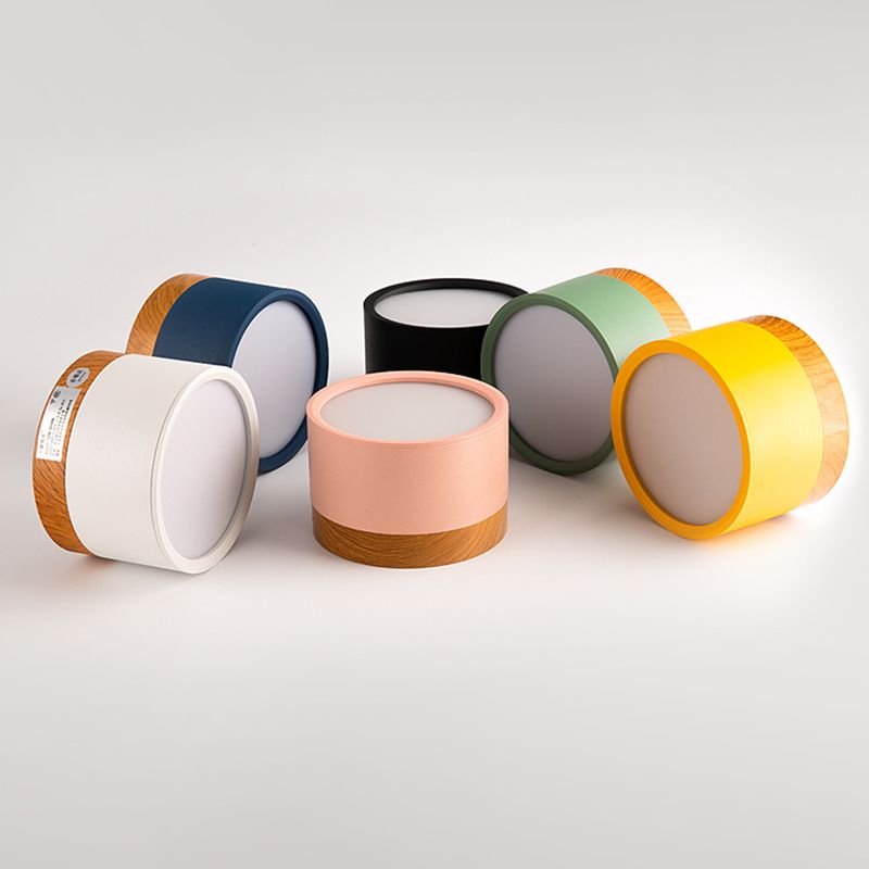 Nuevo Luz empotrada LED cilíndrica moderna, 1 luz, accesorio de iluminación de techo de aluminio para