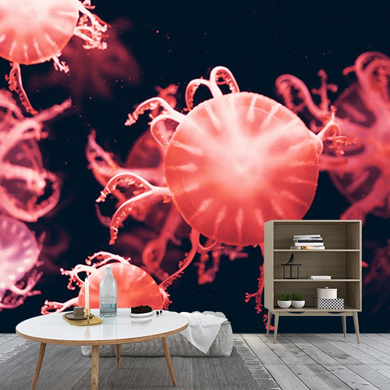 Photography Wall Mural Wallpaper Jellyfish Sitting Room Wall Mural