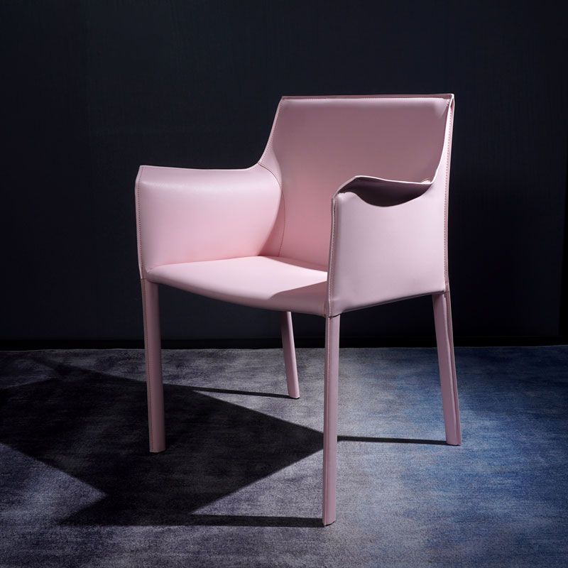 Chaise de salle à manger moderne en simili cuir, finition mate, fauteuils de salle à manger à dossier solide