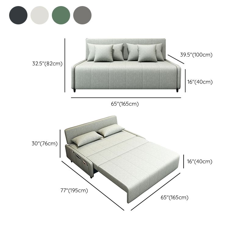 Pillow Included Convertible Sofa Armless Foldable Futon Sofa Bed