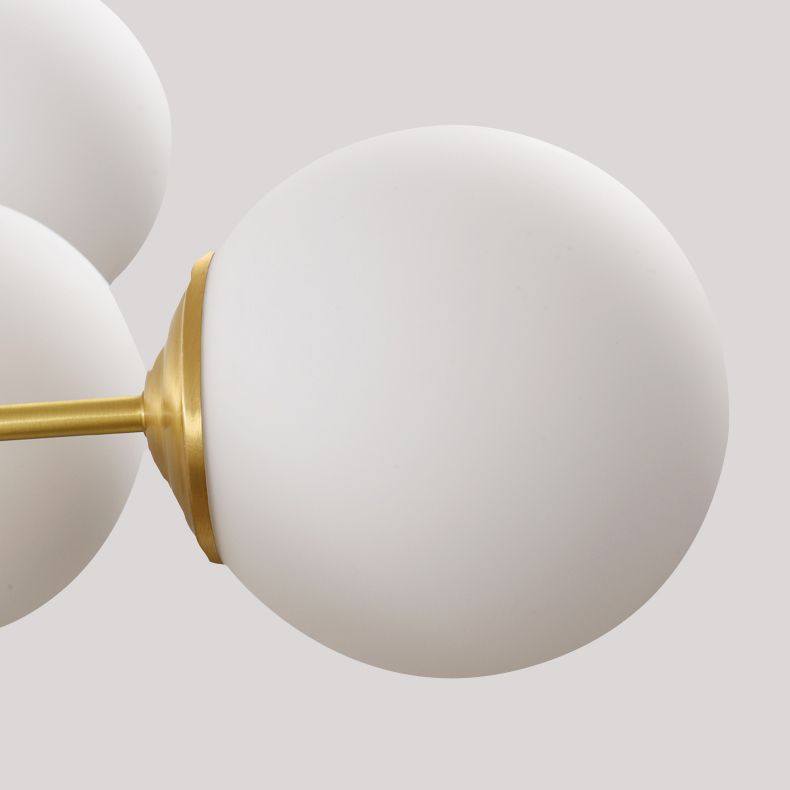 Moderne stijl Globe Glass Kroonluchter Licht Gold Metal Lighting Fecture voor woonkamer