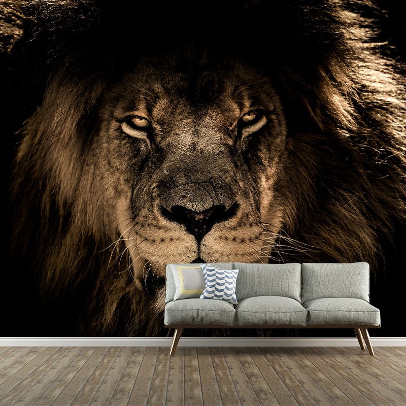 Animal Photography Pattern Mildew Wall Mural Horizontalt for Living Room