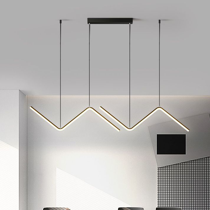 Golden/Black Kitchen Island Lighting Modern LED Ceiling Light for Home