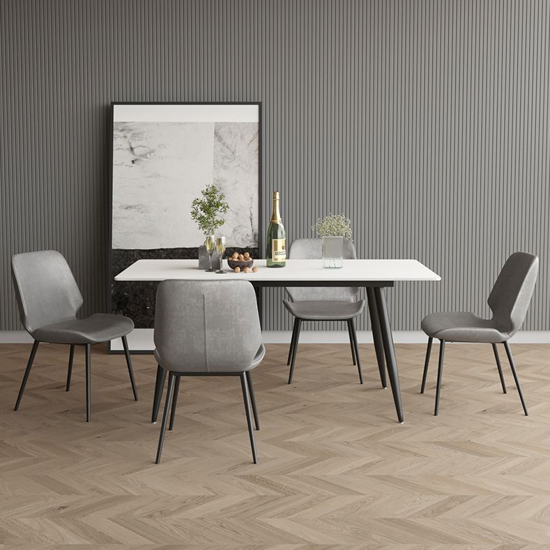 Modern 1/2/4/5/7 Pieces Dining Set Rectangle Stone Dining Table for Dining Room Kitchen