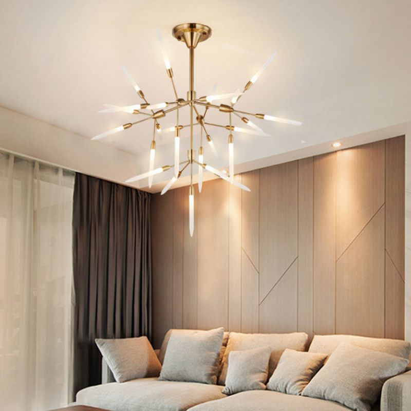 Picchi acrilici lampadario a sospensione Light Postmodern Gold Finitura sospesa