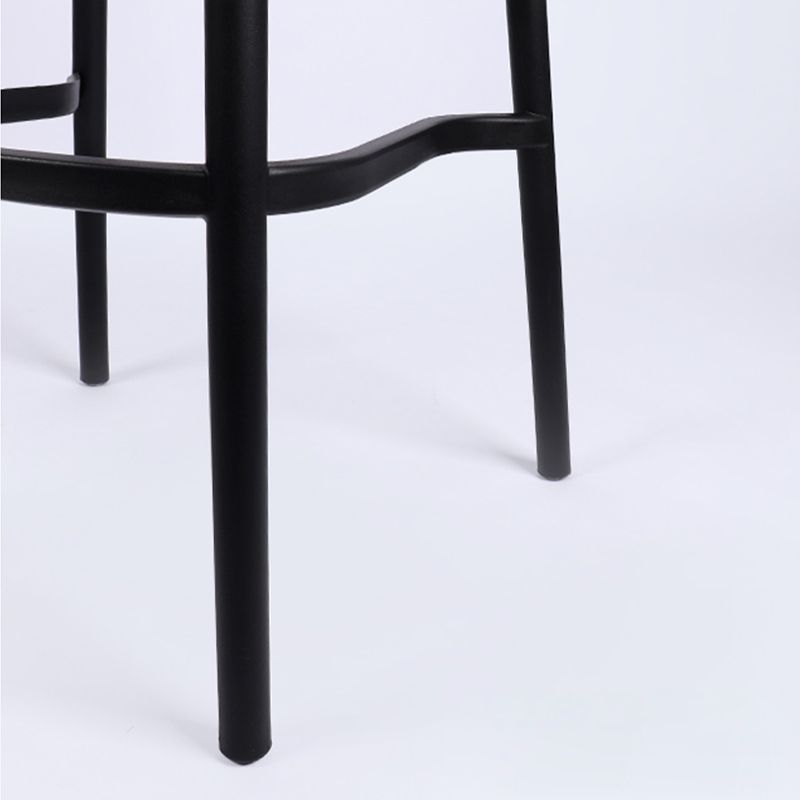 Scandinavian Stackable Bar Stool Plastic Armless Bar Stool for Living Room