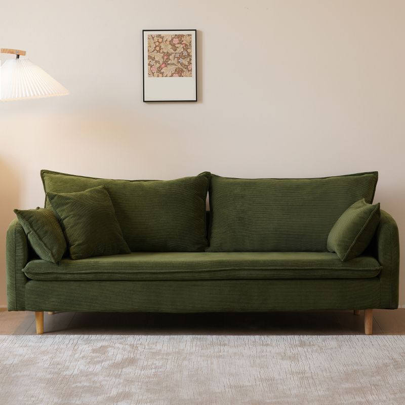 Sewn Pillow Back Sofa Scratch Resistant Living Room Seating with Arm