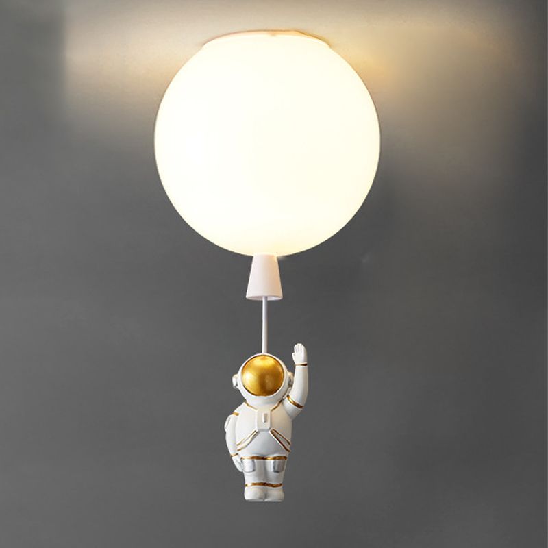 Cartoon Ballon Plafondlamp Acryl LED Slaapkamer Inbouwlamp met Astronaut Deco