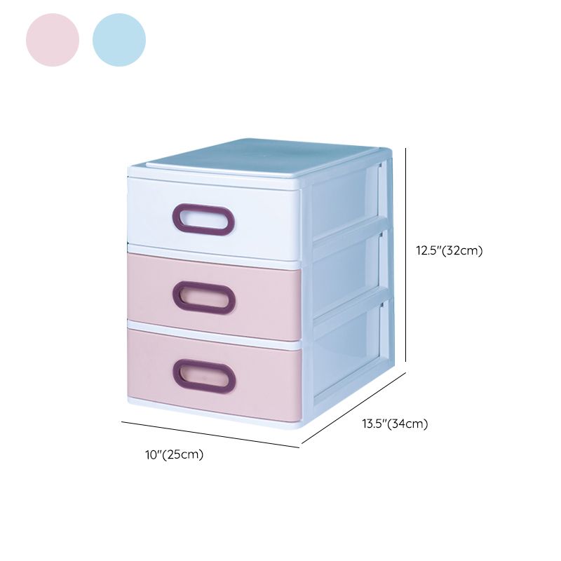 Plastic File Cabinet Vertical Color Block File Cabinet with Drawers for Home Office