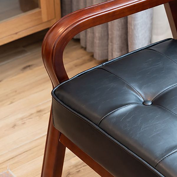 29.5"H Faux Leather Tuxedo Solid Color Square Arm Sofa for Living Room