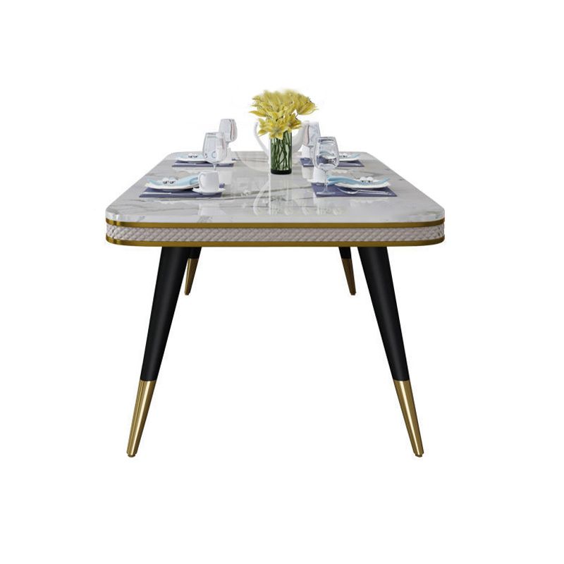 Rectangle Dining Table Traditional Luxury Dining Table with 4 Legs