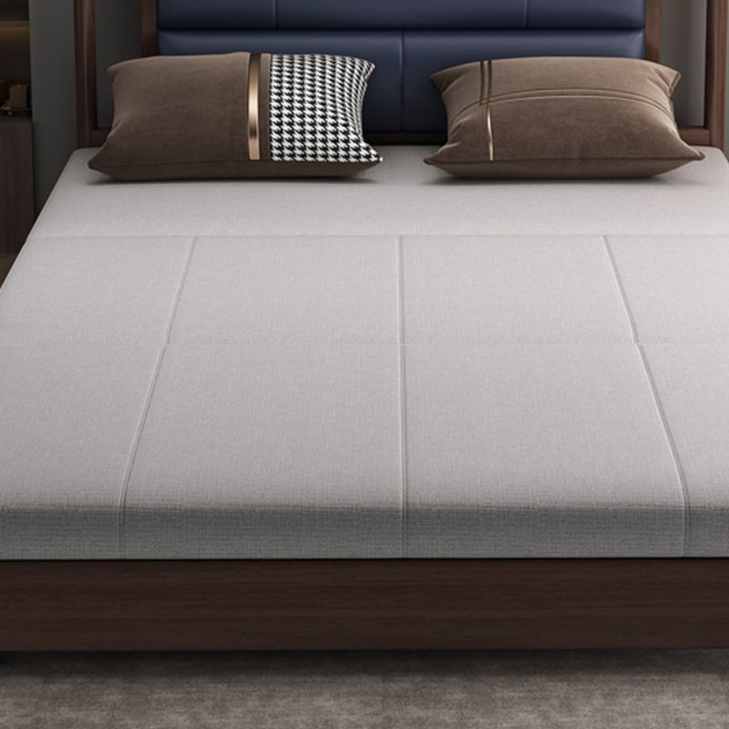 Solid Wood Sleeper Sofa Bed Convertible Linen Sofa Bed in Grey
