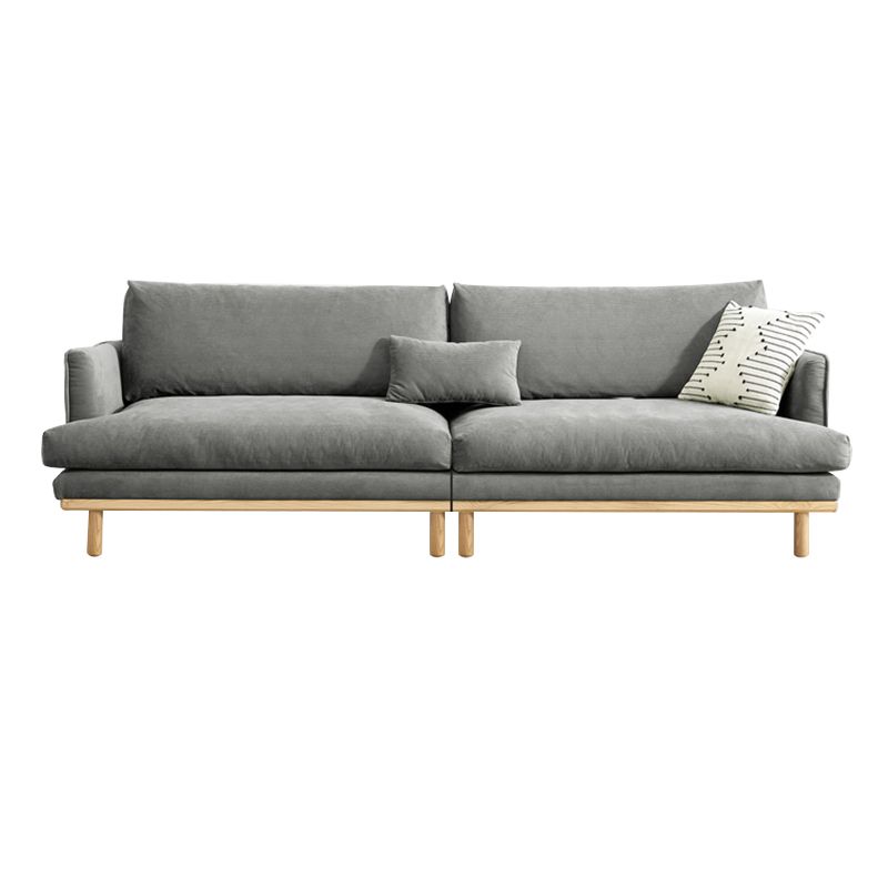Recessed Arm Loose Back Sofa 35"W Velvet Sofa for Living Room