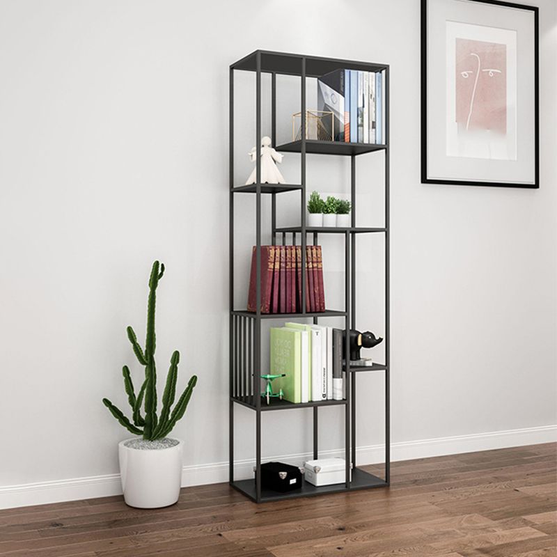 Contemporary Metal Bookshelf Etagere Shelf Bookcase for Study Room 11.8" W