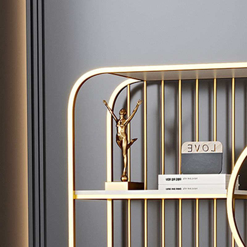 Metal Open Back Bookshelf Standard Shelves Included Bookcase for Study Room