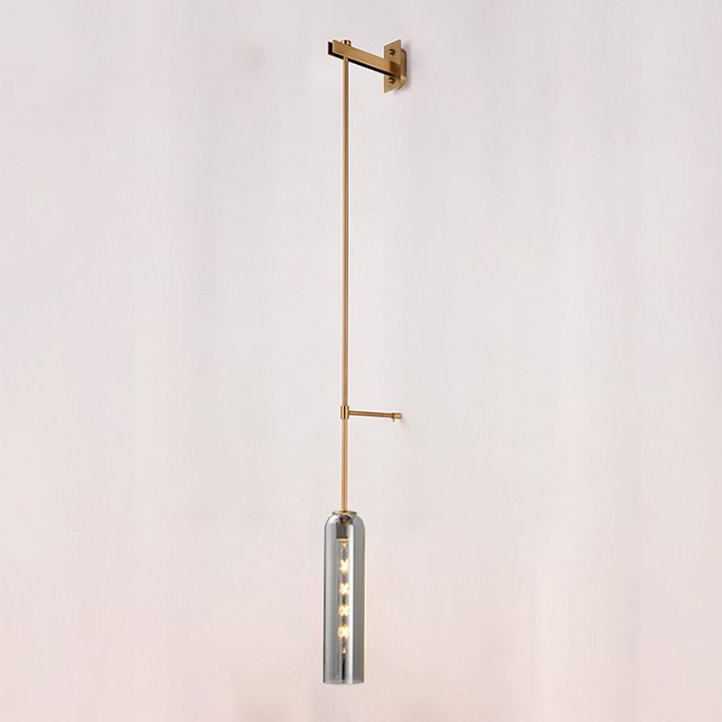 Glass Geometric Wall Sconce Simple 1 Light Wall Mounted Light Fixture