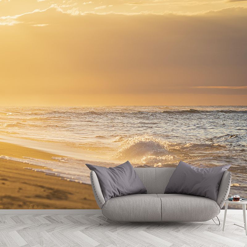 Beautiful Sea Mural Decal Decorative Modern Style Moisture Resistant for Bathroom