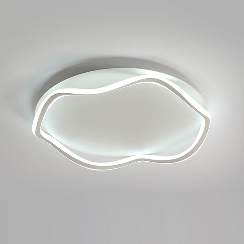 Lámpara de techo con diseño de línea sencilla y luz LED empotrada para sala de estar