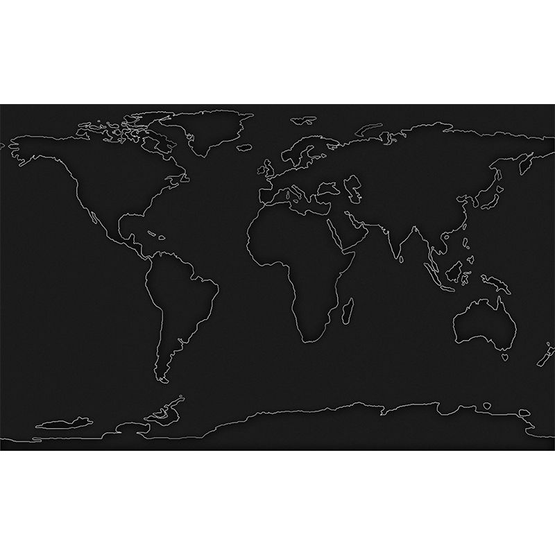 Map Illustration Mural Decorative Eco-friendly for Home Decor